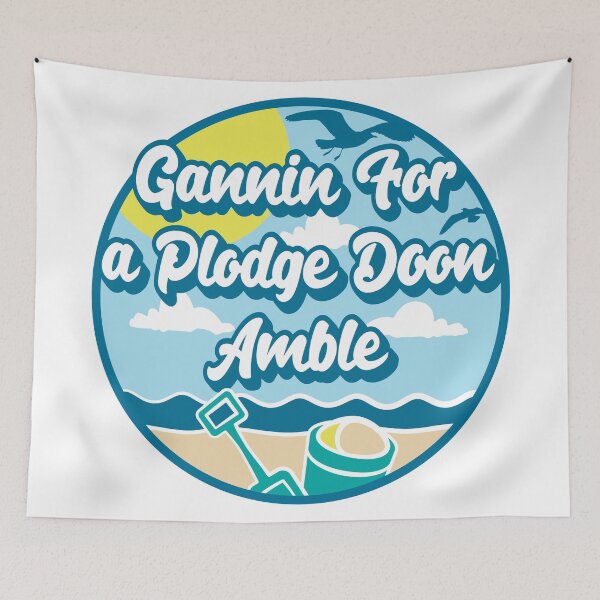 Item preview, Gannin for a plodge doon Amble - Going for a paddle in the sea at Amble designed and sold by robimerch.