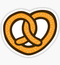 I Heart Pretzels Pattern Sticker