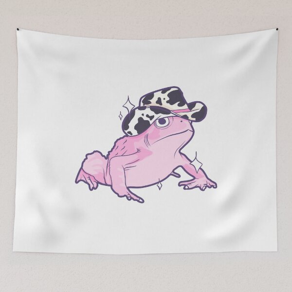Item preview, Pink Frog Wearing A Cowboy Hat designed and sold by illhustration.
