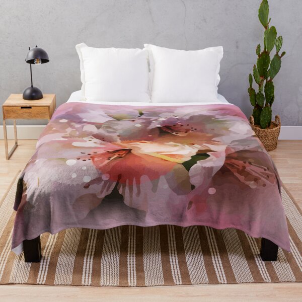 Item preview, Apple blossoms in an abstract design designed and sold by harietteh.