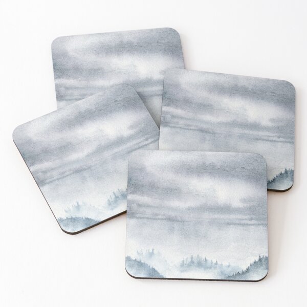 Item preview, Mystic blue forest landscape designed and sold by EylianaPainting.
