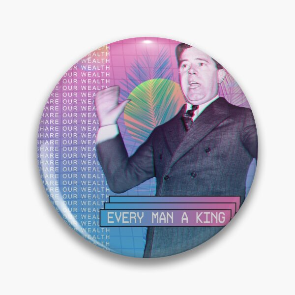 Item preview, Every Man A King Vaporwave Leftist Huey P. Long Artwork designed and sold by BonfireBungalow.