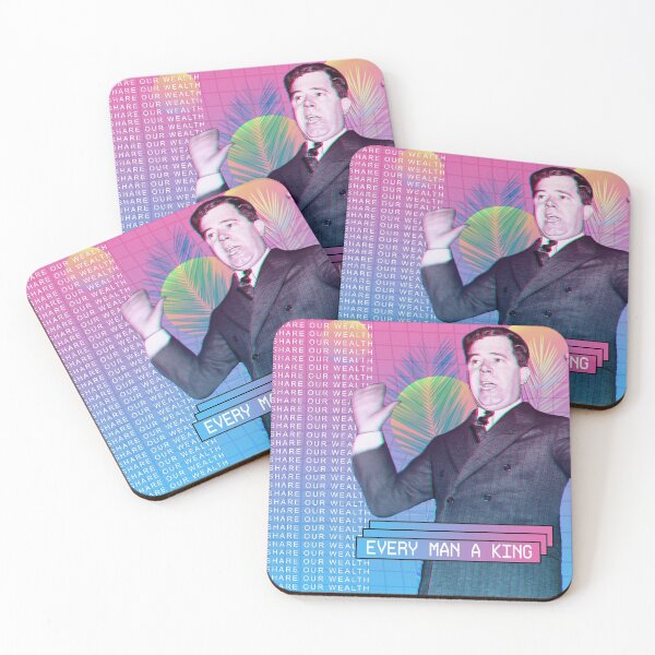 Item preview, Every Man A King Vaporwave Leftist Huey P. Long Artwork designed and sold by BonfireBungalow.