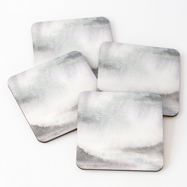 Item preview, Mystic cloudy watercolor landscape designed and sold by EylianaPainting.