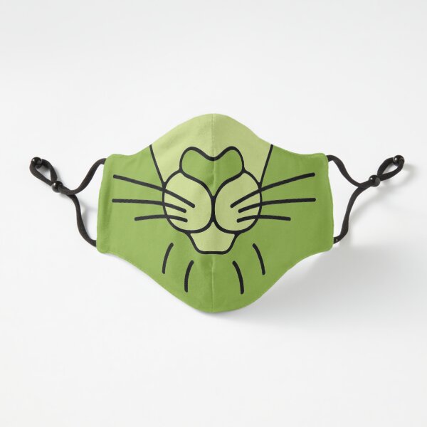 Cute Cartoon Lion Nose Masks - Shades of green Fitted 3-Layer