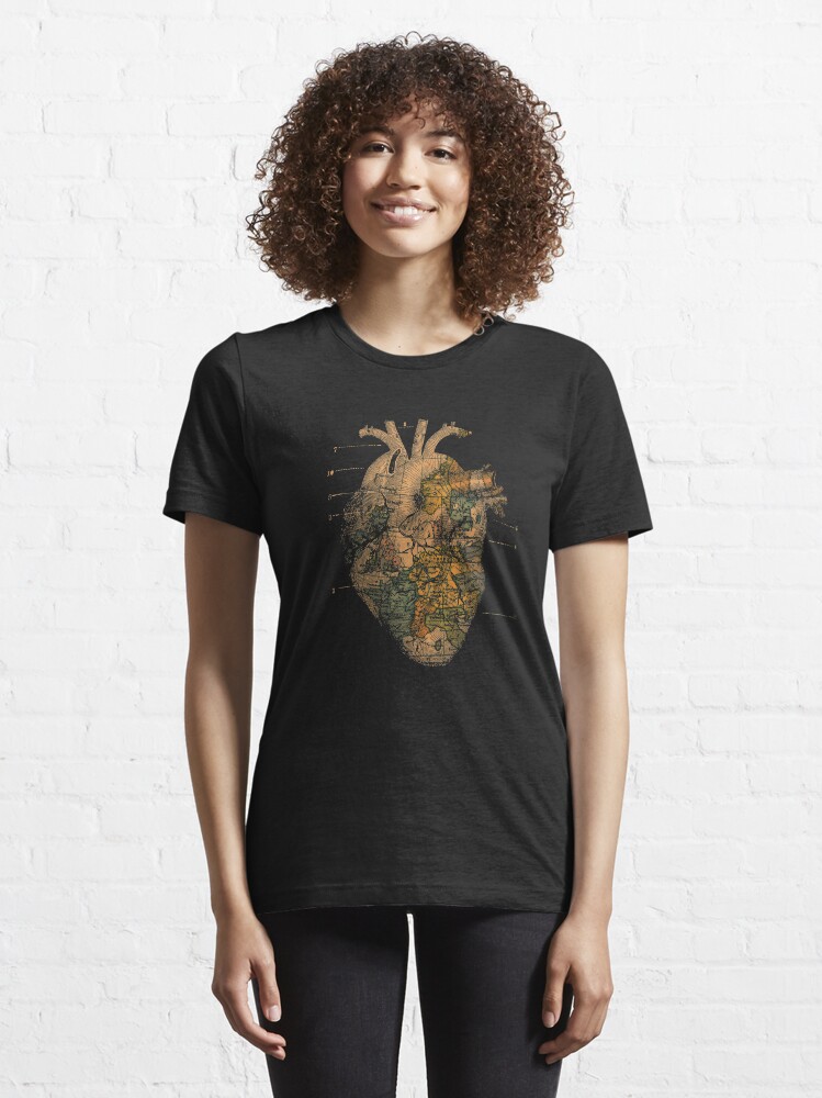 Thumbnail 6 of 7, Essential T-Shirt, I`ll Find you - Love Travel Heart Wanderlust designed and sold by tobiasfonseca.