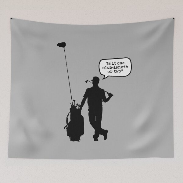 Item preview, Is it one club-length or two? Golfing rule humour designed and sold by Viva-la-Tees.