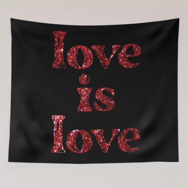 Item preview, love is love red glitter text design designed and sold by aurorassadprose.