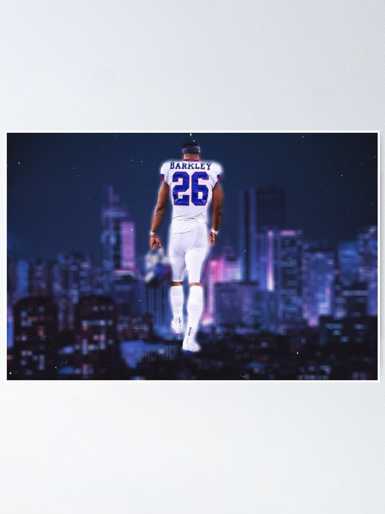 Saquon Barkley Jersey Art New York Giants NFL Wall Art Home 