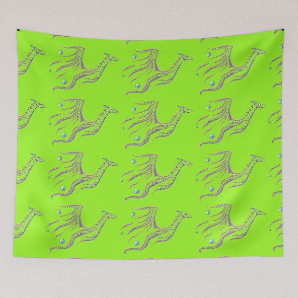 Item preview, Purple flying dragons and green bubbles designed and sold by Keatos.