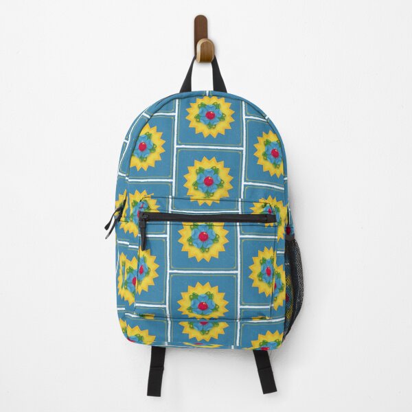Item preview, Fileteado Filete Porteño Buenos Aires Street Art Style Vintage Sun and Blue Flower designed and sold by infinitetango.