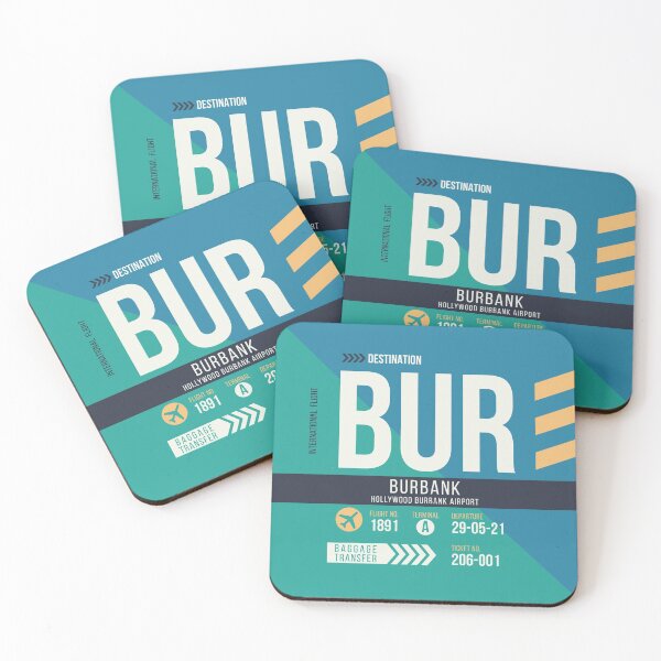 Item preview, Burbank (BUR) Airport Code Baggage Tag designed and sold by SLAG-Creative.