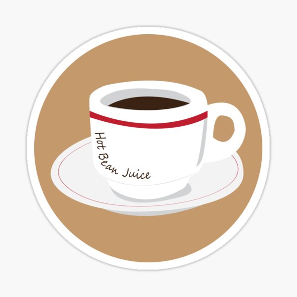"Hot Bean Juice" Sticker for Sale by mariapb926 Redbubble