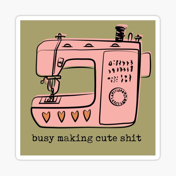 Sewing Machine for Cute stuff Sticker