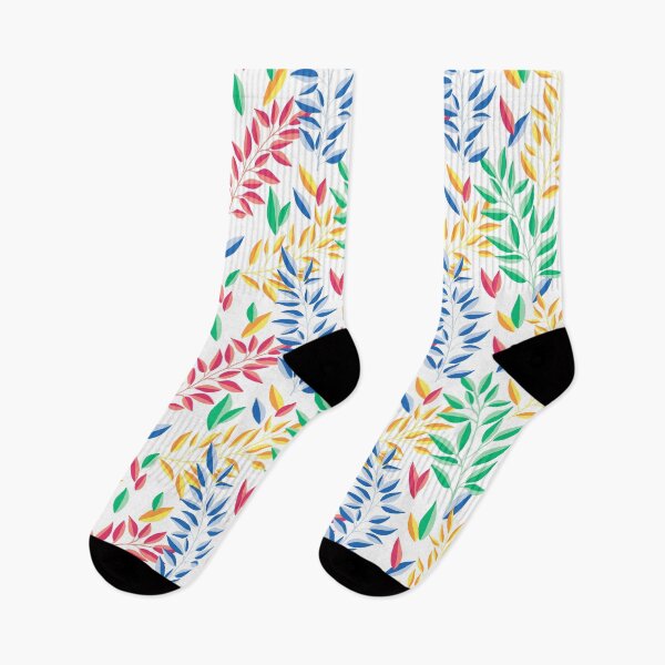 Item preview, Colorful floral leaves pattern designed and sold by IevaLiART.