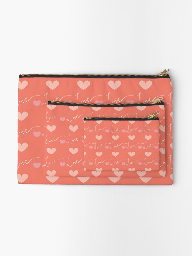 Alternate view of Cute Love Valentine's Day Pattern  Zipper Pouch