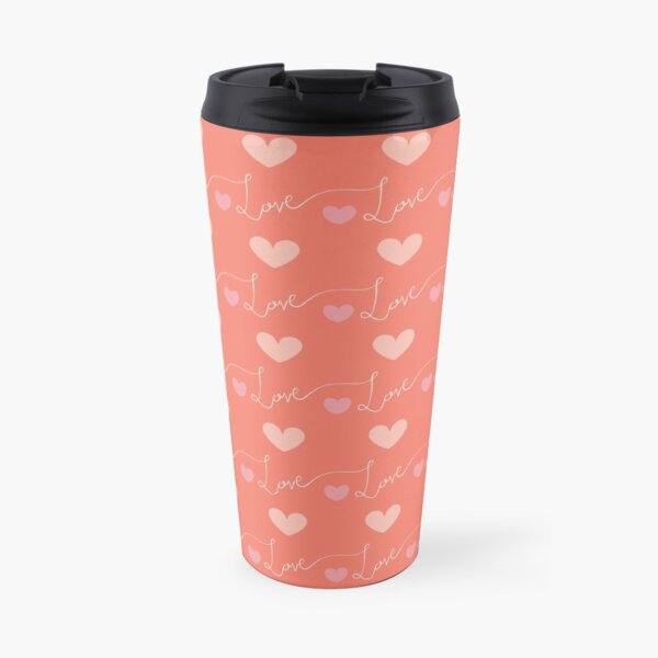 Cute Love Valentine's Day Pattern Travel Coffee Mug