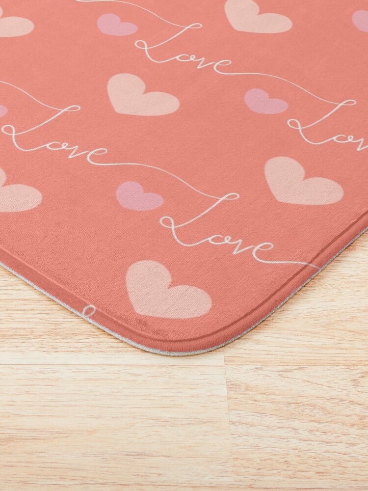 Alternate view of Cute Love Valentine's Day Pattern Bath Mat