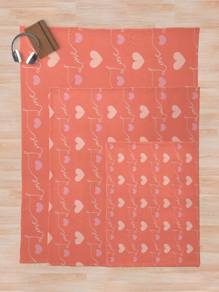 Alternate view of Cute Love Valentine's Day Pattern Throw Blanket