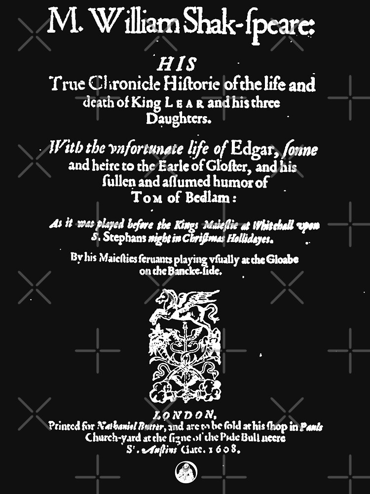 Shakespeare King Lear Frontpiece - Simple White Version by incognitagal