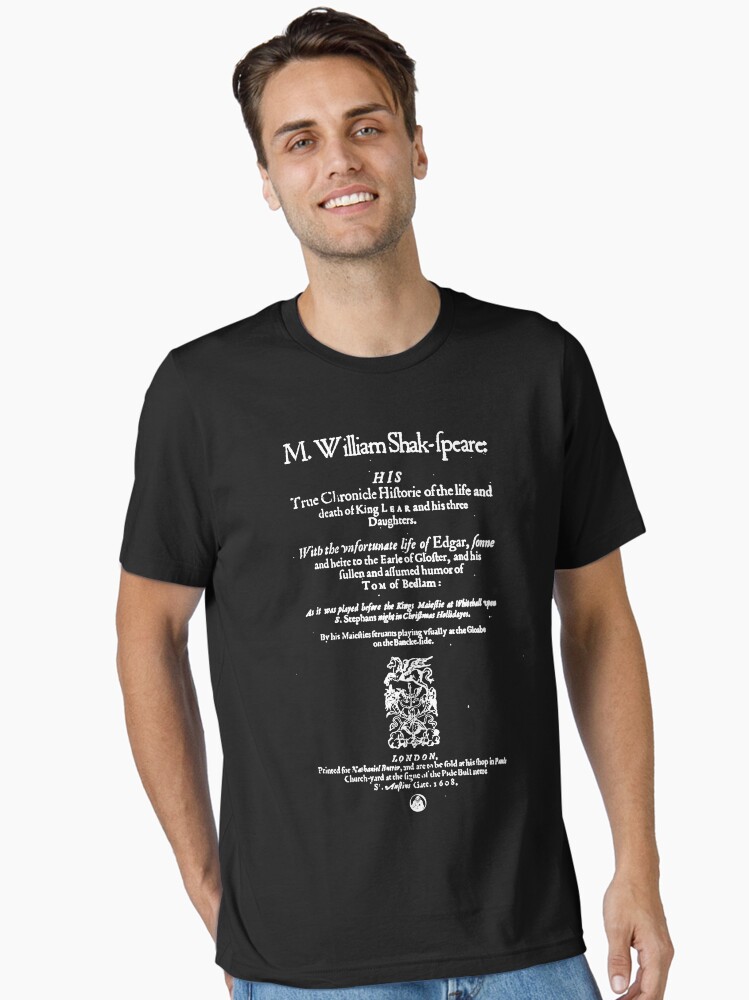 Thumbnail 1 of 7, Essential T-Shirt, Shakespeare King Lear Frontpiece - Simple White Version designed and sold by incognitagal.