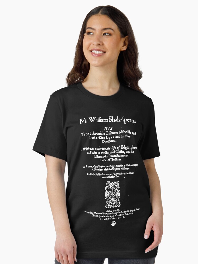 Thumbnail 2 of 7, Essential T-Shirt, Shakespeare King Lear Frontpiece - Simple White Version designed and sold by incognitagal.
