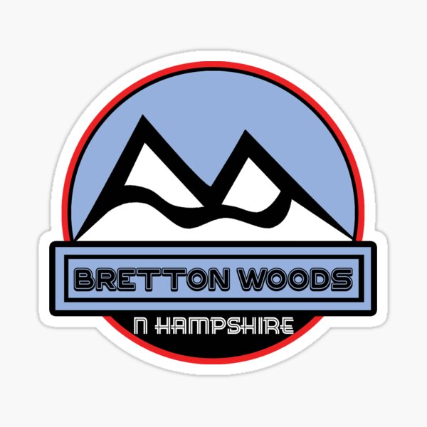 "BRETTON WOODS NEW HAMPSHIRE Skiing Ski Mountain Art" Sticker for Sale