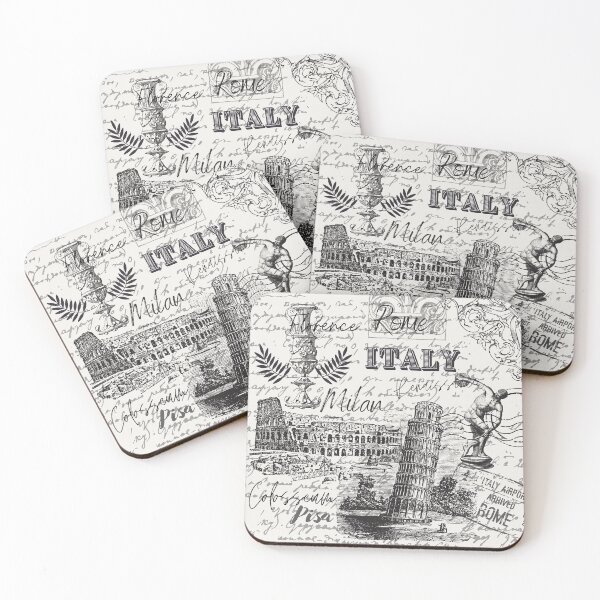 Item preview, Vintage Italy Travel Post Card Antique Scripts Design designed and sold by IamTrending.