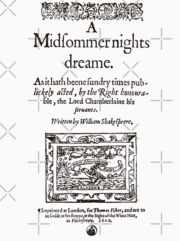 Shakespeare A Midsummer Night's Dream Frontpiece - Simple Black Version by incognitagal