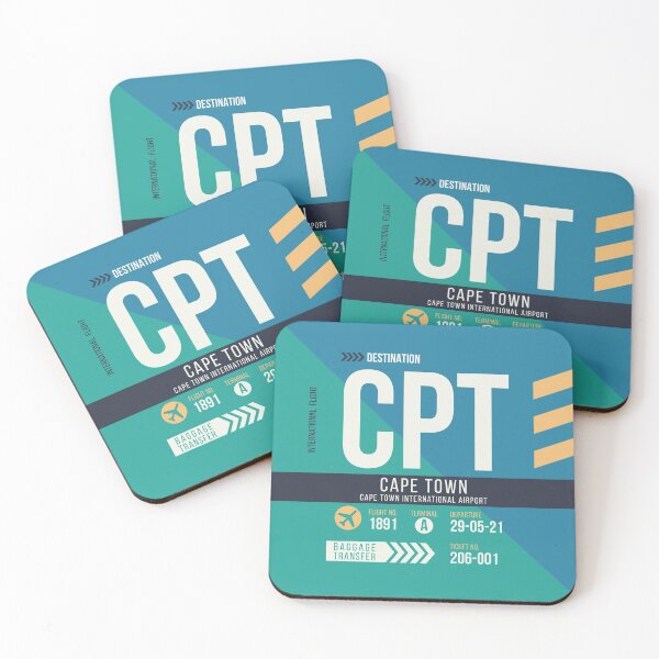 Item preview, Cape Town (CPT) Airport Code Baggage Tag designed and sold by SLAG-Creative.