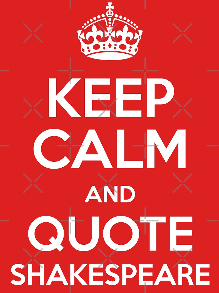 Thumbnail 3 of 3, Fitted T-Shirt, Keep Calm & Quote Shakespeare designed and sold by Styled Vintage.
