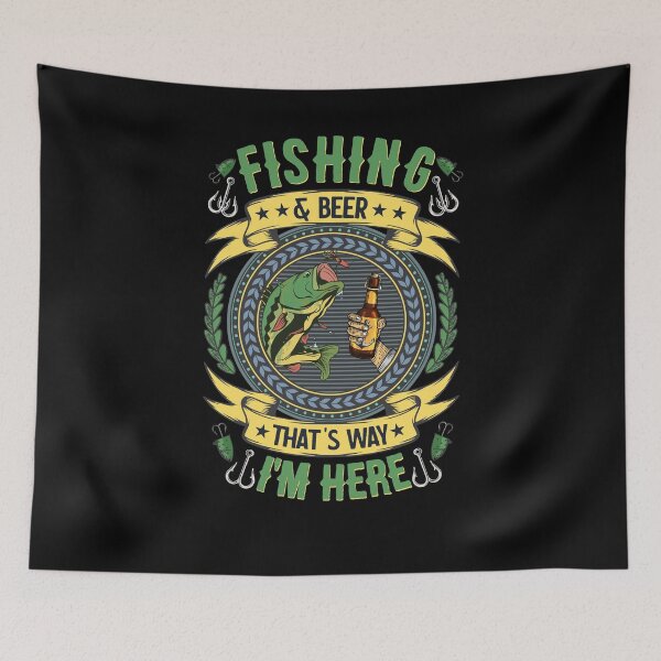 Artikelvorschau, Angeln und Bier I lustiges Angler Geschenk entworfen und verkauft von Grimbart.