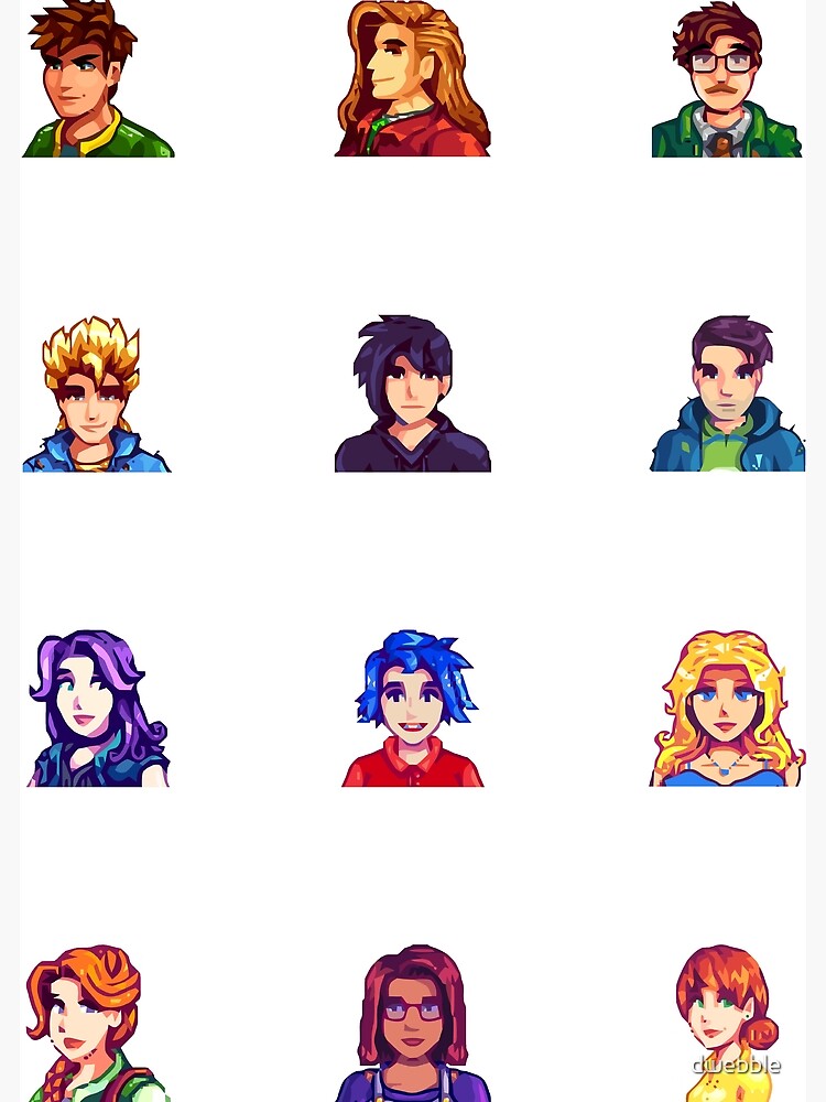 stardew-valley-marriage-candidate-portrait-vectors-poster-by-dwebble