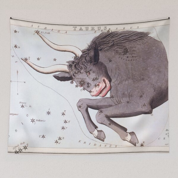 Item preview, Antique Taurus Constellation Map designed and sold by VintageArchive.