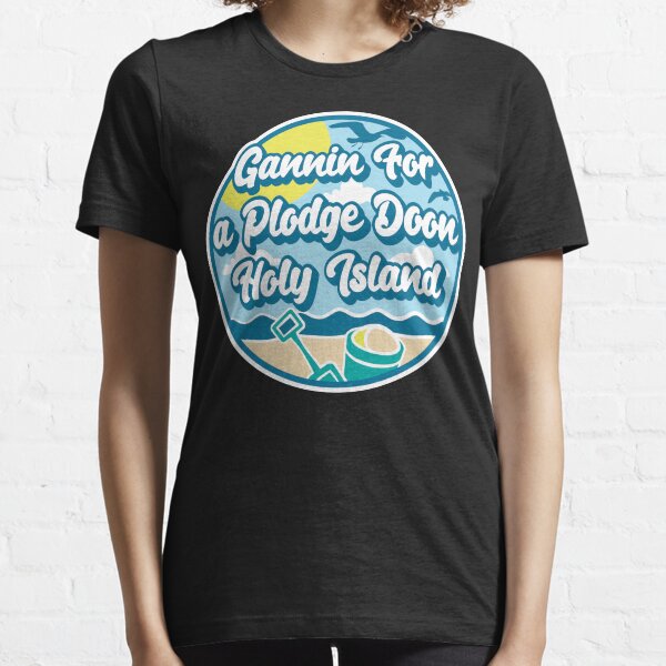 Gannin for a plodge doon Holy Island - Going for a paddle in the sea at Holy Island Essential T-Shirt