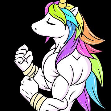 Unicorn Flex - Muscles Unicorn Rainbow Gym Workout Sticker for Sale by  jijithedesigner