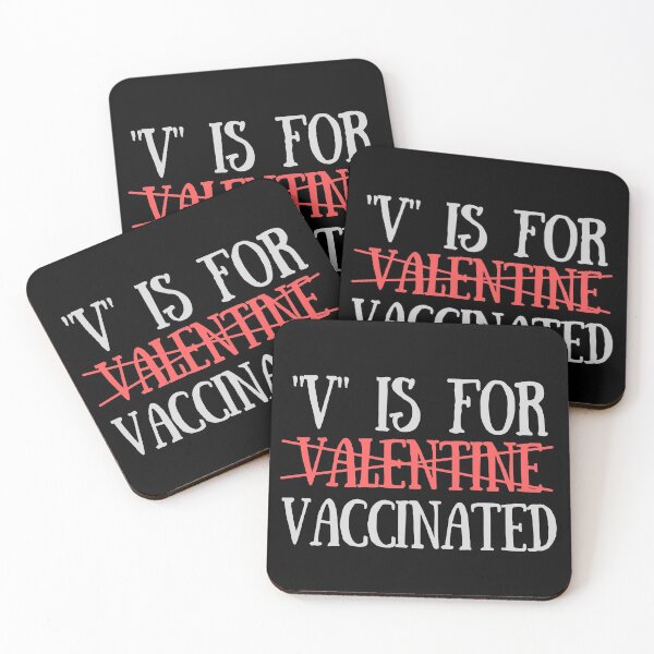 Item preview, V Is For Valentine (Vaccinated) - Funny Covid Print designed and sold by TopTrendNow.