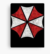Resident Evil Umbrella Typography Canvas Print