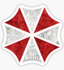 Resident Evil Umbrella Typography Sticker