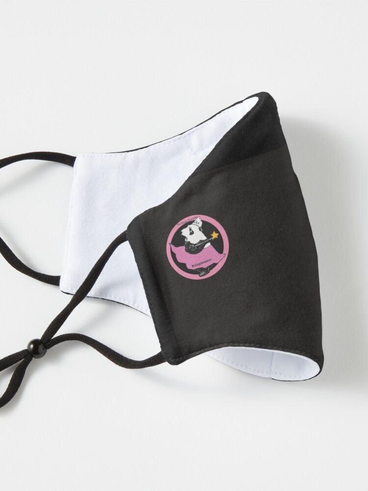Alternate view of Pouty Pinky on Black Mask Mask