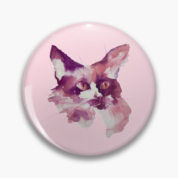 Item preview, Watercolor kawaii fuzzy cat designed and sold by Fabiana  Arantes.