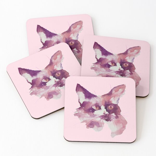 Item preview, Watercolor kawaii fuzzy cat designed and sold by Fabiana  Arantes.