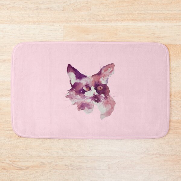 Item preview, Watercolor kawaii fuzzy cat designed and sold by Fabiana Arantes.