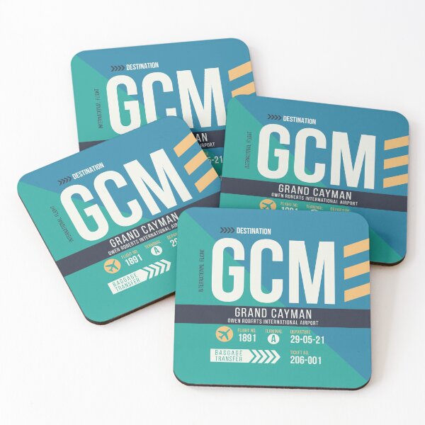 Item preview, Grand Cayman Islands (GCM) Airport Code Baggage Tag designed and sold by SLAG-Creative.