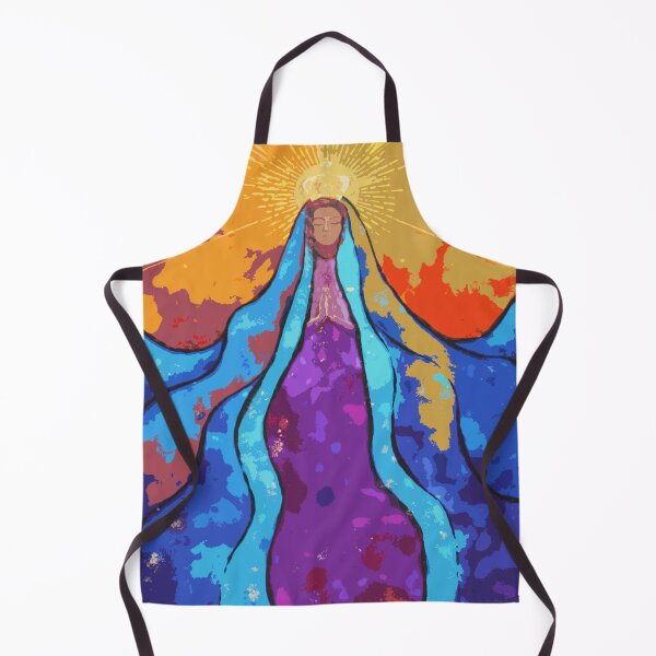 Item preview, Virgin Mary Stained glass with Digital Effect designed and sold by MandalaSoul.