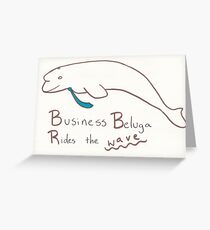 Business Beluga Greeting Card