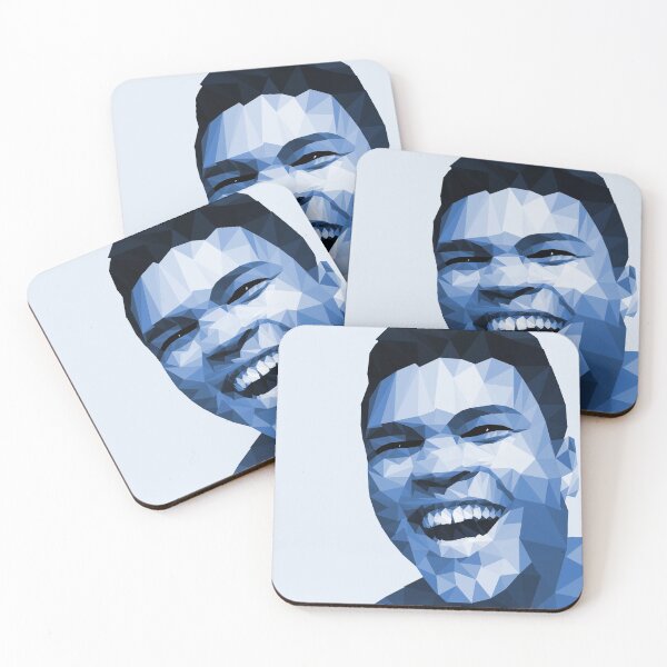 Artikelvorschau, Mohammed Ali Low Poly lächelndes Porträt entworfen und verkauft von hashemds.