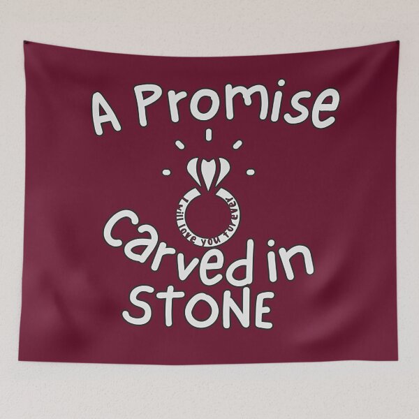 Item preview, Marriage A Promise Carved In Stone Wedding Ring  designed and sold by hempress.