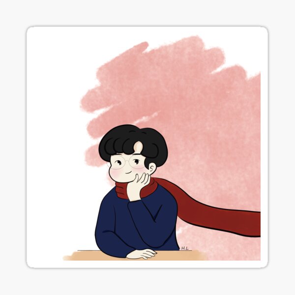 Couple Shirt (Male Side) Valentine's Day Sticker