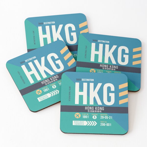 Item preview, Hong Kong (HKG) Airport Code Baggage Tag designed and sold by SLAG-Creative.